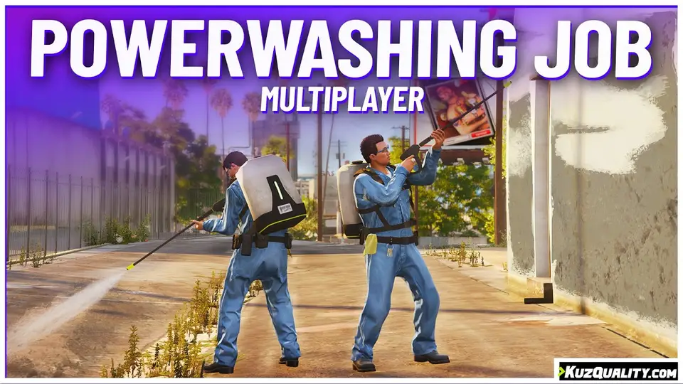 Powerwashing Job FiveM Script | KuzQuality